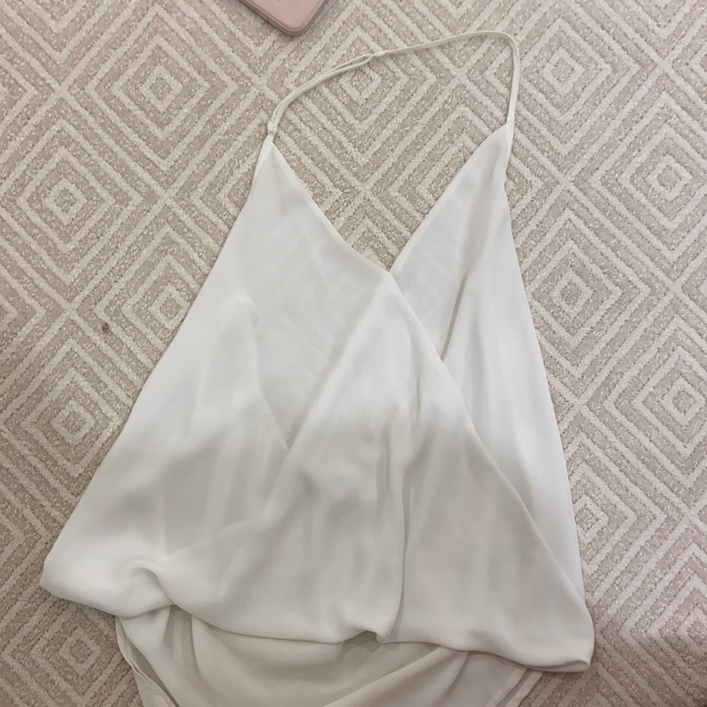 Naked Zebra white halter top M